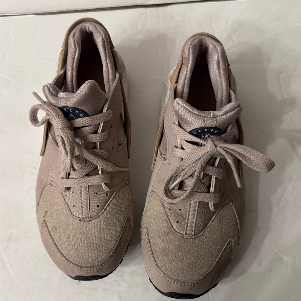 Nike mauve pink hurache sneakers size 2 youth kids - Picture 4 of 5